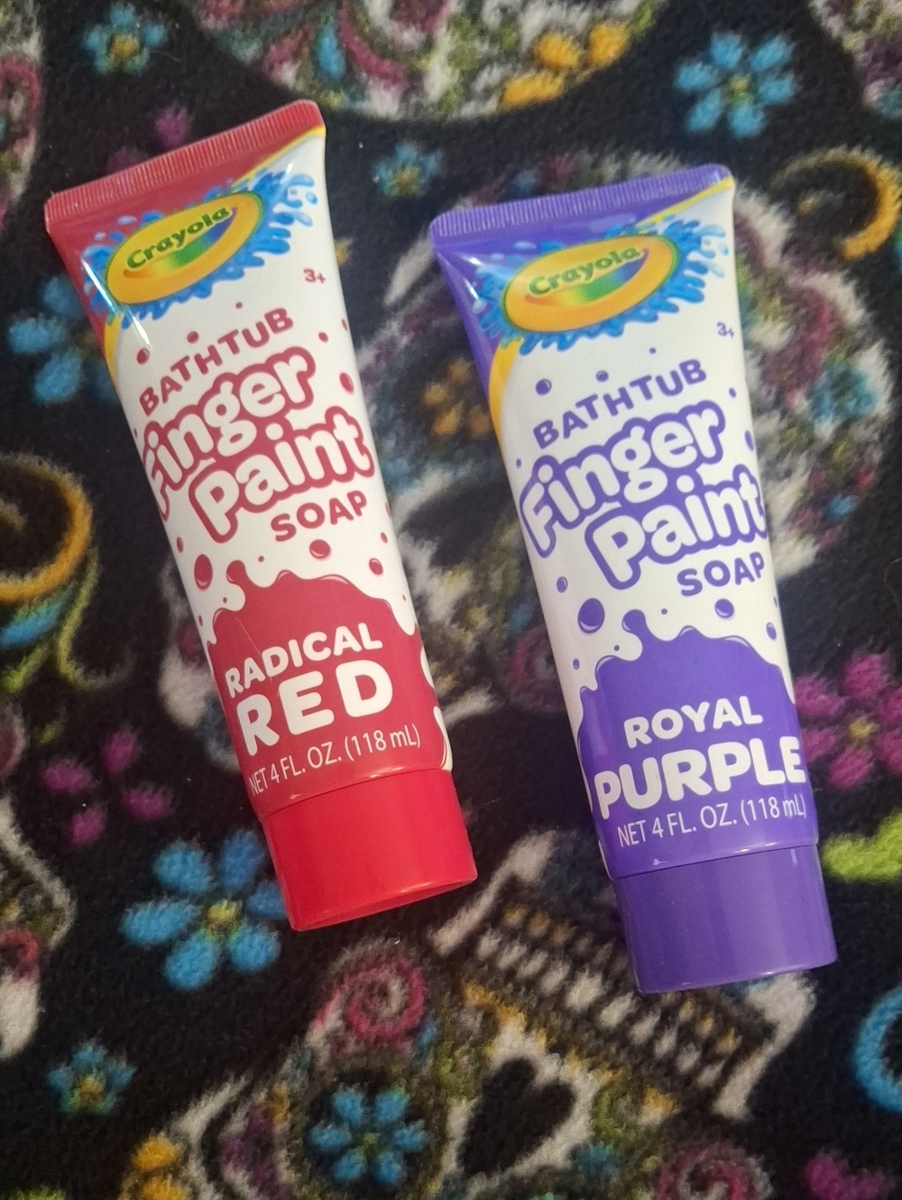 Crayola Bathtub Finger Paint Soap - Radical Red & Royal Purple Tubes
